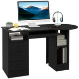 Computer Desk with Storage, Home Office Laptop Table with Shelves and Drawers, Modern Workstation Desk with Keyboard Tray