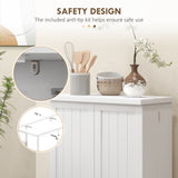 Freestanding Kitchen Pantry Storage Cabinet Kitchen Cabinet with 5-Tier Shelf 12 Spice Racks Adjustable Shelves