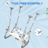 Adjustable Shower Chair with Arms Back and Padded Seat
