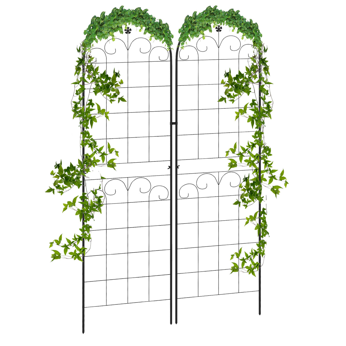 2 Pcs Garden Trellis for Climbing Plants, Outdoor Metal Trellis Plant Support Trellises for Patio