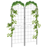 2 Pcs Garden Trellis for Climbing Plants, Outdoor Metal Trellis Plant Support Trellises for Patio