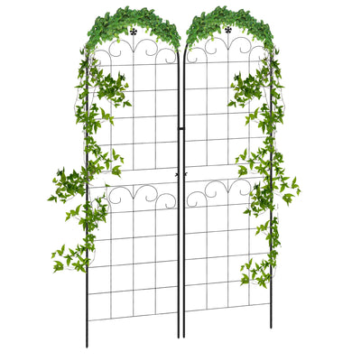 2 Pcs Garden Trellis for Climbing Plants, Outdoor Metal Trellis Plant Support Trellises for Patio
