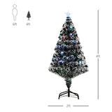 4ft Pre-Lit LED Optical Fiber Christmas Tree Artificial Seasonal Decor