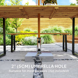 Picnic Table and Bench Set for 6 Persons with 2