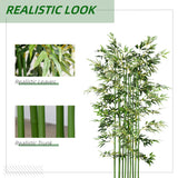 5ft Tall Artificial Bamboo Tree, Decorative Faux Plant with Pine Wood Base for Indoor Home Office Decor