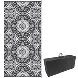 Portable Outdoor Rug with Carry Bag, 9' x 18' Reversible Mat