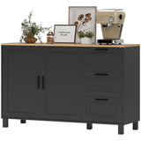 Buffet Cabinet with Soft-Close Doors, Modern Sideboard with 3 Drawers for Living Room