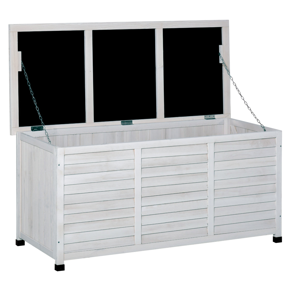 75 Gallon Wooden Storage Box patio Deck Box Bench