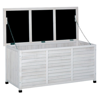 75 Gallon Wooden Storage Box patio Deck Box Bench