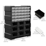 Plastic 39 Drawer Parts Organiser Wall Mount Storage Cabinet for Small Nuts Bolts Tool