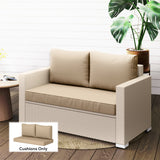 Coussins de Siège Extérieur avec Dossier, Coussins Mobilier Extérieur Causeuse Double Sofa