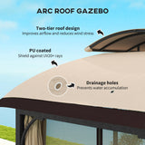 Gazébo patio 11' x 13' cadre en métal galvanisé