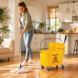 Seau essoreur compact, Seau à roulettes
