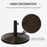 Base en ciment pour parasol compensé 29LBS, support parasol cantilever pour Φ1,4