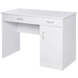 Computer Desk with Storage Drawers, Study Writing Table with Cabinet Adjustable Shelf for Home Office Workstation Bedroom