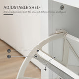 Armoire à chaussures moderne avec 2 tiroirs rabattables et tablettes ajustables, organiseur de rangement pour 12 paires pour entrée
