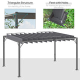 12.8' x 9.7' Outdoor Pergola with Retractable Roof