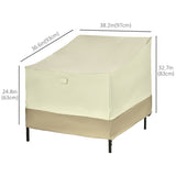 38.2-Inch Waterproof Single Seat Chair Sofa Cover Outdoor Garden Patio Furniture Protector