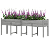 Wooden Raised Garden Bed Planter, Large Elevated Planter Box with Legs