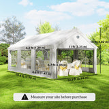 20' x 13' Party Tent, Outdoor Party Wedding Tent with 4 Removable Sidewalls