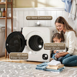 Sécheuse à linge compacte, Sécheuse de vêtements portatif 1300W avec 4 modes de séchage, cuve en acier inoxydable
