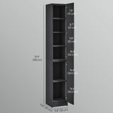 Freestanding Tall Bathroom Storage Cabinet with Adjustable Shelves, Bathroom Organizer