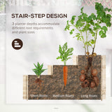 3 Tier Raised Garden Bed with 9 Grow Grids and Bed Liner for Garden