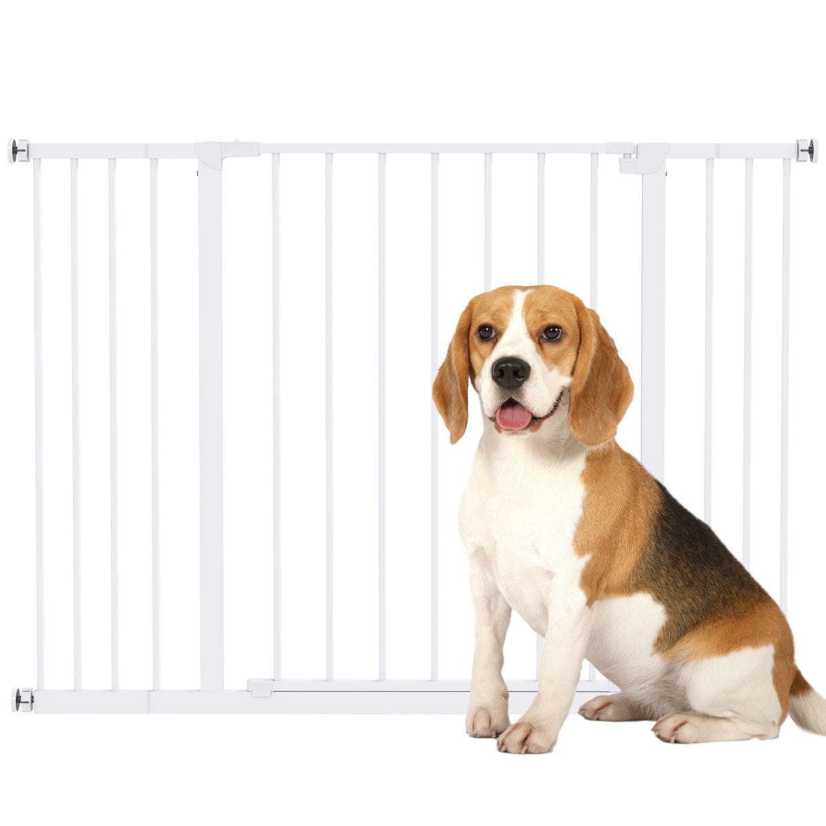 Pressure Fit Dog Gate Pet Barrier for stairs doorway, 29.9''- 42.1'' Width