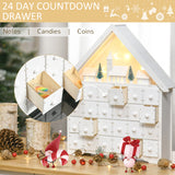Christmas Advent Calendar, 2022 Light Up Table Xmas Wooden