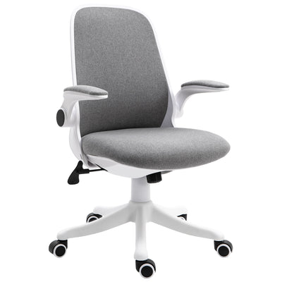 360° Swivel Office Chair Task Chair, Breathable Fabric Computer Chair with Flip-up Arms and Adjustable Height