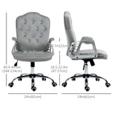 Vanity Office Chair, Velvet Computer Desk Chair with Swivel Wheels, Adjustable Height, Tilt Function
