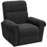Power Recliner Chair, Fabric Upholstered Recliner Chair with USB Ports, Swivel and Rocking Function, Footrest