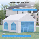 16.5' x 13' Outdoor Tents for Parties, 4 Windows and 2 Doors