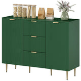 Armoire de Rangement de Cuisine Moderne, Buffet Bahut avec 3 Tiroirs et Étagères Ajustables pour Cuisine Couloir