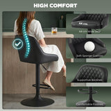Bar Stools Adjustable Swivel Kitchen Chairs with Backrest Set of 2 for Kitchen Island
