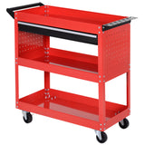 Tool Cart on Wheels, Ball Bearing Drawer, Storage Trays for Garage