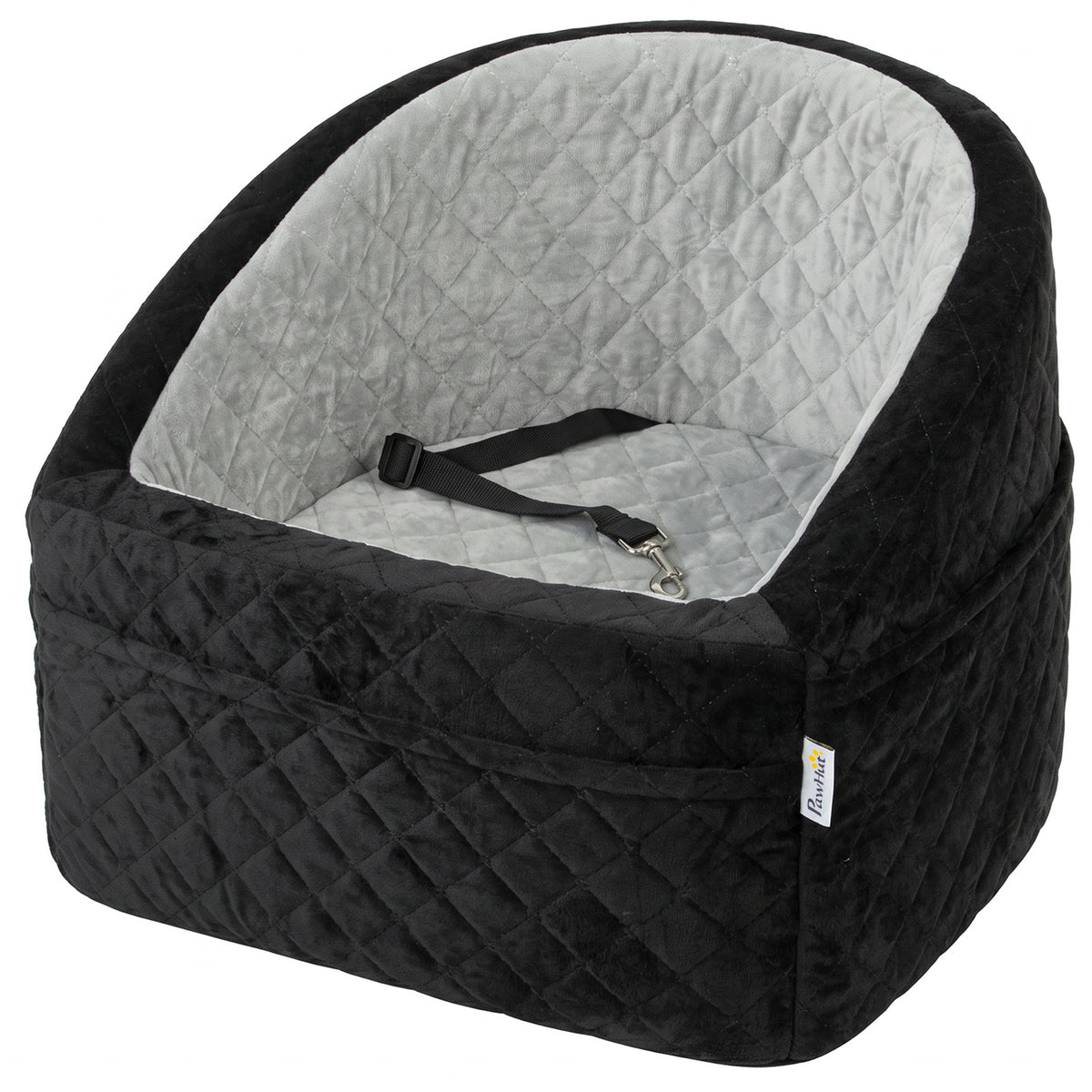 Dog Car Seat, Dog Booster Car Seat Washable with Adjustable Safety Leash, Storage Pockets for Small Under 10kg