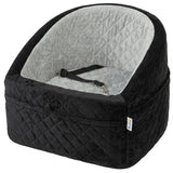 Dog Car Seat, Dog Booster Car Seat Washable with Adjustable Safety Leash, Storage Pockets for Small Under 10kg