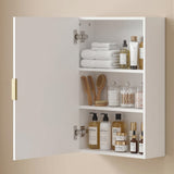 Bathroom Medicine Cabinet, Modern Wall Cabinet with Adjustable Shelves and Single Door for Laundry Room