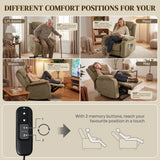 Power Recliner Chair with Massage, 2 Memory Positions