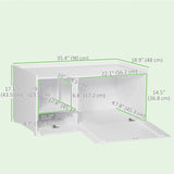 Hidden Cat Litter Box Furniture, Cat Litter Box Enclosure with Storage Compartments and Side Table Function