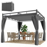 10' x 10' Outdoor Gazebo, UPF30+ Free Standing Metal Pergola Kit