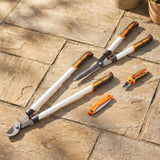 4 Pcs Pruning Shears Set with Hedge Shears, Garden Secateurs and Folding Hand Saw with Aluminum Handle