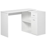 180° Rotating Home Office Corner Desk Storage Shelf Cabinet