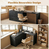 L Shaped Computer Desk Home Office Desk with