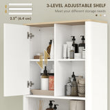 Over The Toilet Storage Cabinet, Bathroom Space Saver Cabinet with Adjustable Shelf