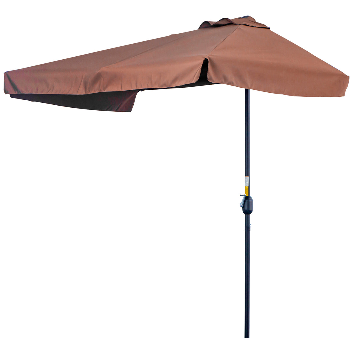 Parasol demi-parapluie 7,5 pi pour patio avec manivelle