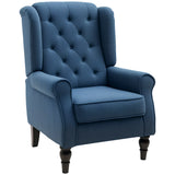 Fauteuil d'appoint en tissu, fauteuil à oreilles avec pieds en bois