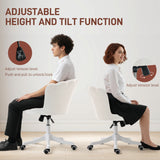 Office Chair, Armless Swivel Desk Chair with Adjustable Height, Tilt Function for Office