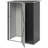 5 x 3ft Outdoor Storage Shed Metal Garden Shed Cabanon with Sloped Roof, Lockable Door for Tool